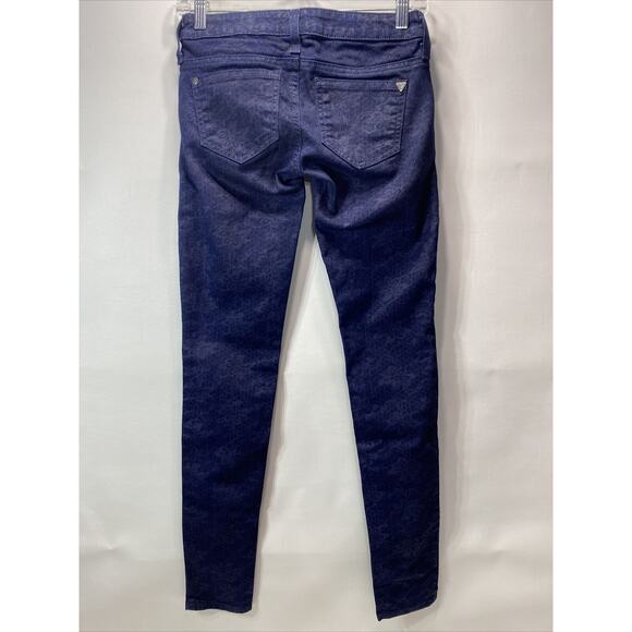 Guess Maxine Low Rise Jegging Skinny Fit Dark Blue Floral Women's Size 26x30 - Picture 1 of 10